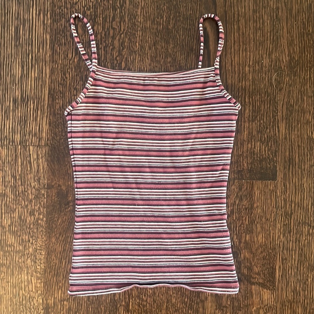 Garage striped tank top